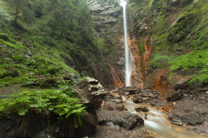 'Flitzer' waterfall in Val di Funes (Dolomites)